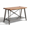 Table de travail en bois et métal 120 x 60 x 75 cm avec étagère inférieure