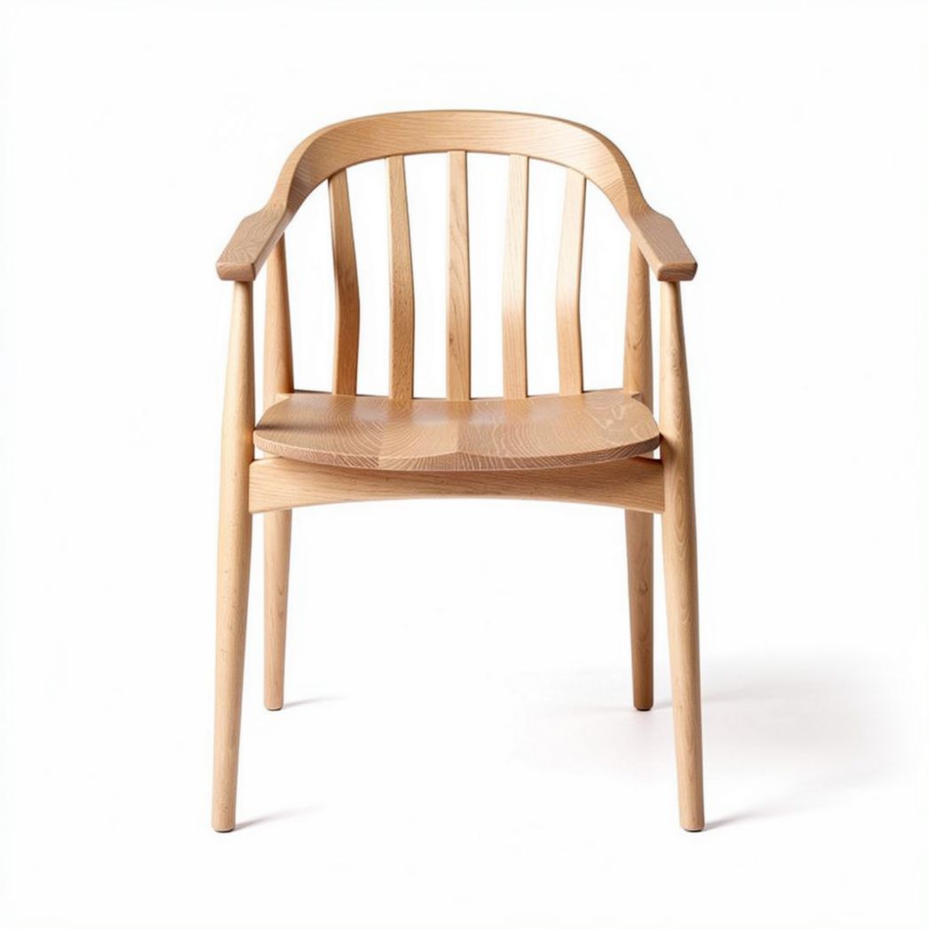 Chaise en bois naturel de style scandinave pour la salle à manger 45 x 50 x 80cm